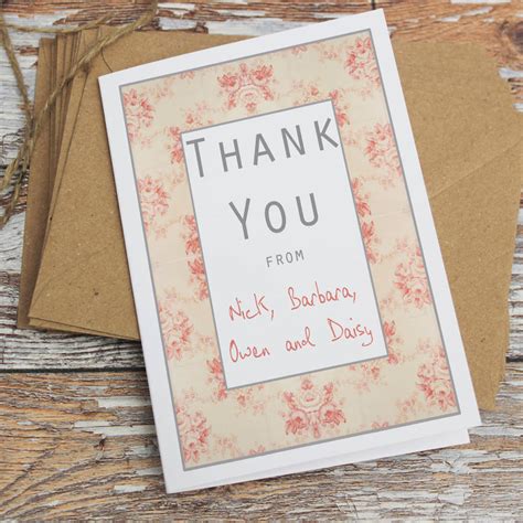 Personalised Thank You Card By Violet Pickles