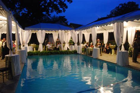 Poolside Reception Tents Pool Wedding Decorations Outdoor Wedding