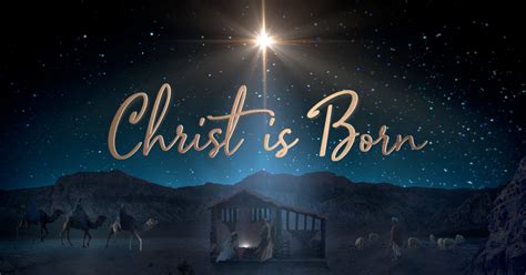 Starry Night Nativity Christ Is Born Motion Video Background