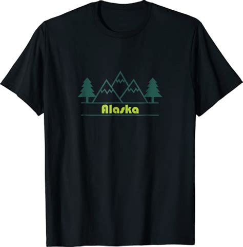 Amazon.com: Mountain and Trees - Alaska T-Shirt: Clothing