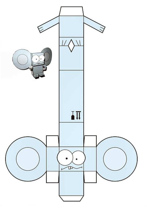 Robot Recortar Y Armar Ilustraciones Para Manualidades Paper Toy Box