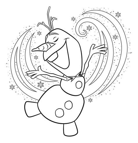 Coloriage Olaf. Imprimer bonhomme de neige de Frozen