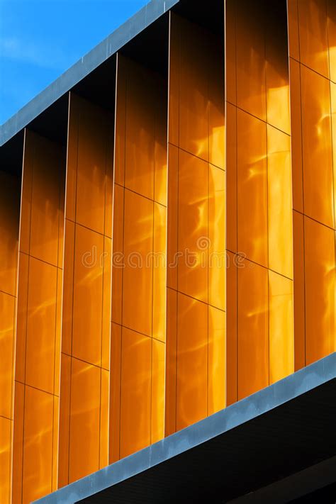 Colorful Aluminum Facade On Large Shopping Mall Stock Image Image Of