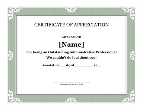 Certificates Of Appreciation Templates Free