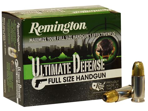 Remington Hd Ultimate Defense Ammo 9mm Luger 147 Grain Brass Jacketed