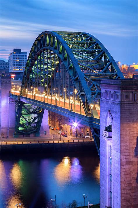 The Tyne Bridge Newcastle England Newcastle Gateshead Millennium Bridge