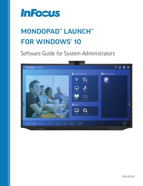 Infocus Inf55ml01 55 Inch Mondopad Launch Software Guide Manualzz