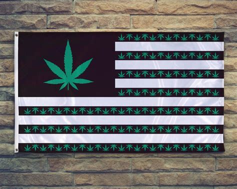 Handmade Cannabis Nation Flag 3x5 Weedpot Flag Made From Etsy