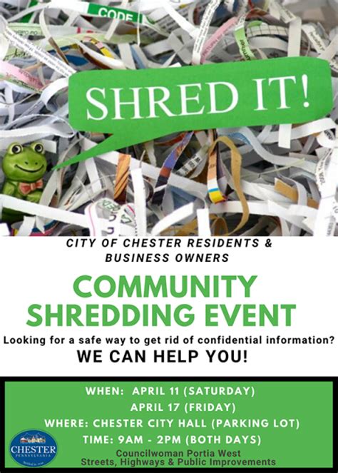 Cancelled Community Shredding Event City Of Chester