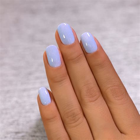 Carried Away Creamy Periwinkle Blue Holographic Jelly Nail Polish By