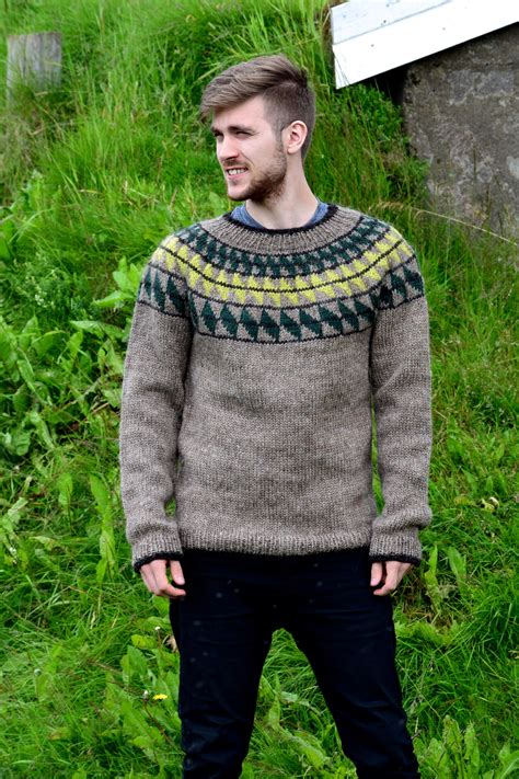 Traditional Icelandic Sweater For Men Etsy