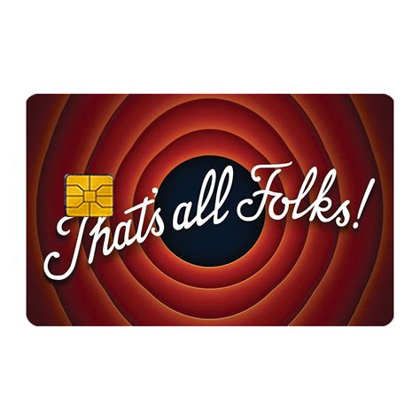 Thats All Folks Credit And Debit Card Sticker Ink Fish