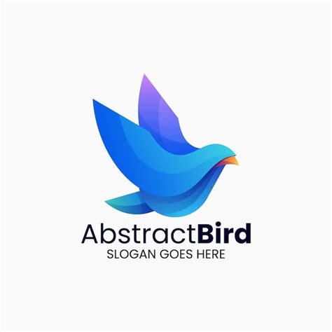 Premium Vector Vector Logo Illustration Abstract Bird Gradient