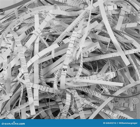 Shredded Paper And Documents Abstract Background Stock Image