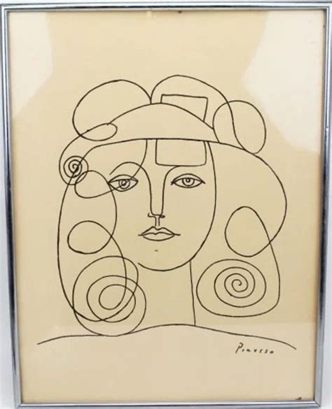 Pablo Picasso Lithograph Line Drawing May 07 2011 Manor Auctions