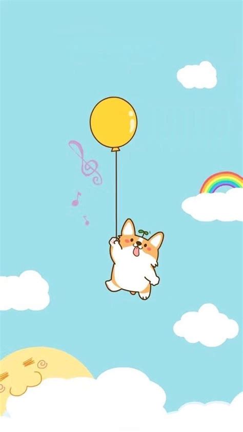Kawaii Cute Corgi Cartoon - wallpaper, iphone! | Cute ...