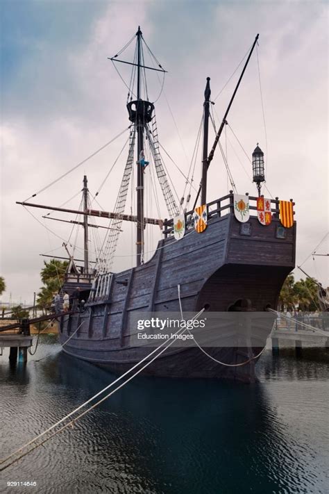 Reconstruction Of Christopher Colombuss Boat Santa Maria At The