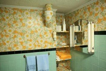 Start by taking allll the peeling paint off of the wall. How to Repaint a Bathroom With Old and Peeling Wallpaper ...