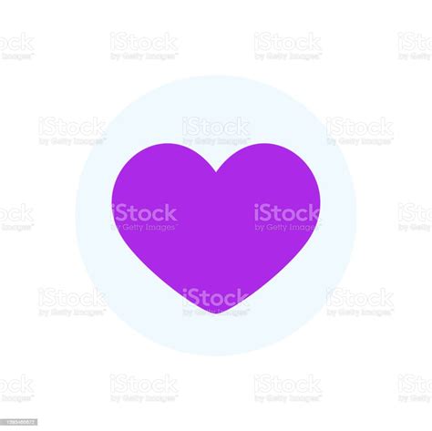 Aime En Forme De Cœur Violet Comme Icône Ou Émoticône Illlustration Vectorielle Vecteurs Libres
