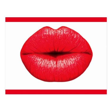 327493 Red Smooch Lips Kiss Makeup Beauty Love Fas Postcard Zazzle