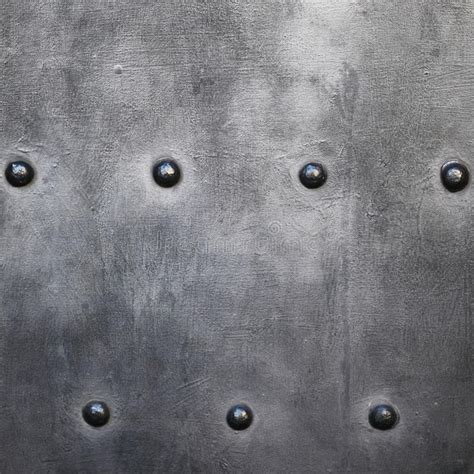 Black Metal Plate Or Armour Texture With Rivets Stock Photo Image Of