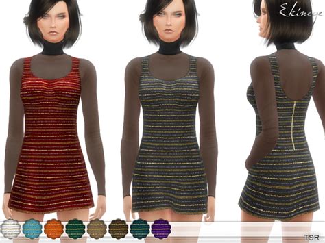 Mini Dress With Mesh Top By Ekinege At Tsr Sims 4 Updates