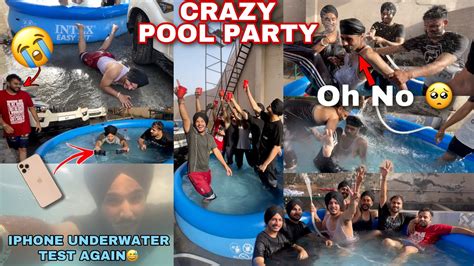 Crazy Swimming Pool Party😱 12 Pro Max Water Test 🤣 Fun Gone Wrong Youtube