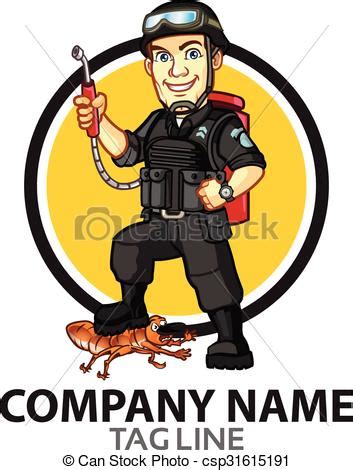 We live and work alongside you, our neighbors! EPS Vectors of Pest Control Cartoon Logo - Vector Design ...