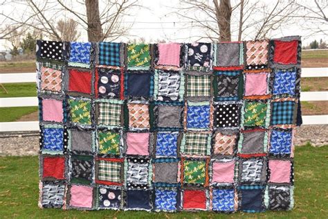 Easy Peasy Rag Quilt Patterns Twin Size Quilt Pattern Easy Etsy