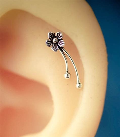 Cartilage Earring Cartilage Piercing Helix Earring Sterling Silver