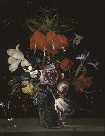 Ambrosius Bosschaert The Elder A Crown Imperial Lily Tulips Roses