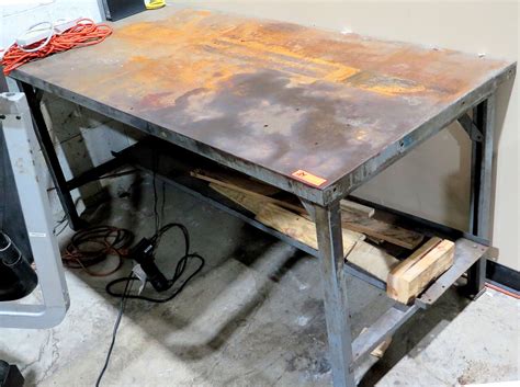 Metal Shop Work Table W Undershelf Oahu Auctions