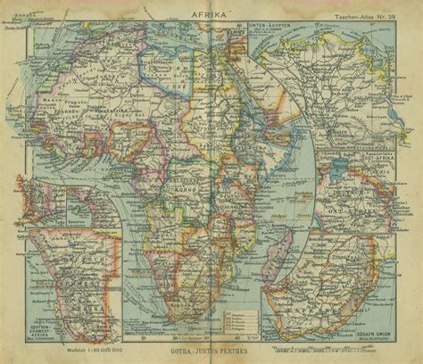 1941 Vintage Map Of Africa