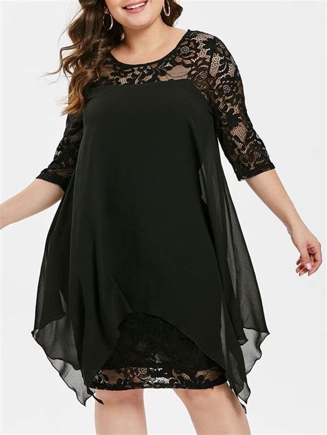 Rosegal Plus Size Dresses Lace Dress Black Lace Dress