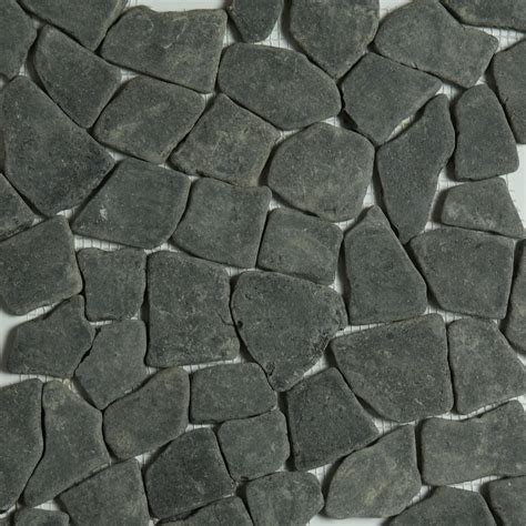 Black Stone Tile Pebble Mosaic