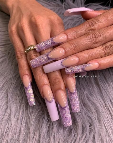 47 Gorgeous Purple Nails With Glitter Ideas You Should Try