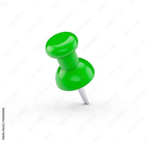 Green Push Pin Stock Illustration Adobe Stock