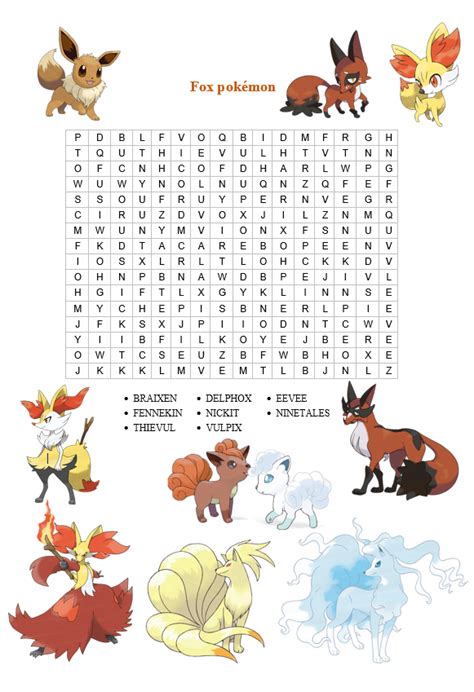 Word Searches Pokemon Coloring Page For Kids Free Word Searches