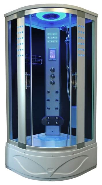 Corner Shower Room With Lcd Display Massage Jets Led Lights Radio X A Modern
