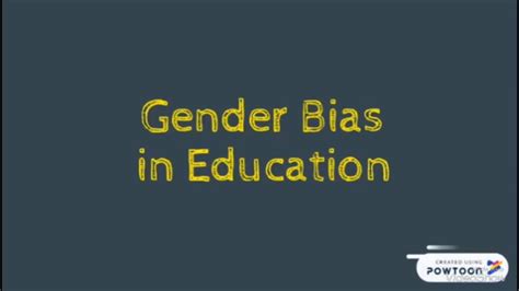 Gender Bias In Education Youtube