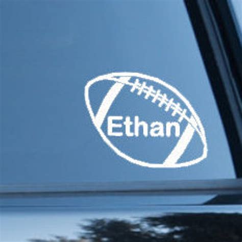 Custom Football Decal Football Car Decal Personalized Etsy