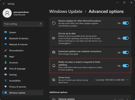 How To Disable Or Enable Update Restart Notification In Windows 11