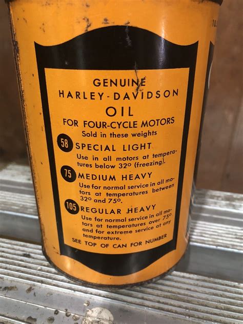 Rare Vintage Harley Davidson Qt Oil Can Full Ebay