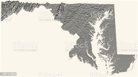Light Topographic Map Of Maryland Usa Stock Illustration Download