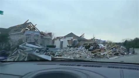 1st Glimpse At Rowlettgarland Tornado Damage Youtube