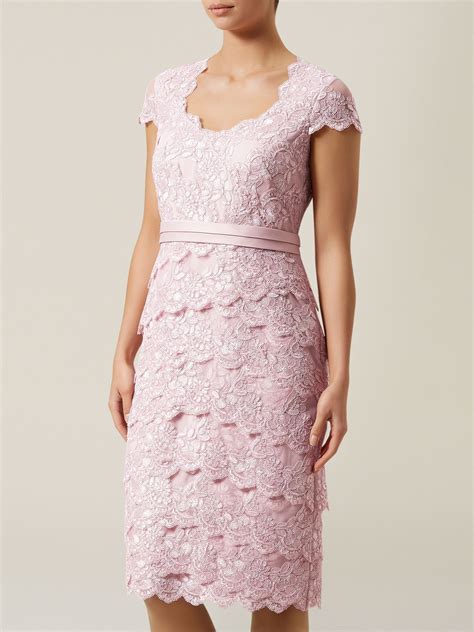 Jacques Vert Lace Tiered Dress In Pink Lyst