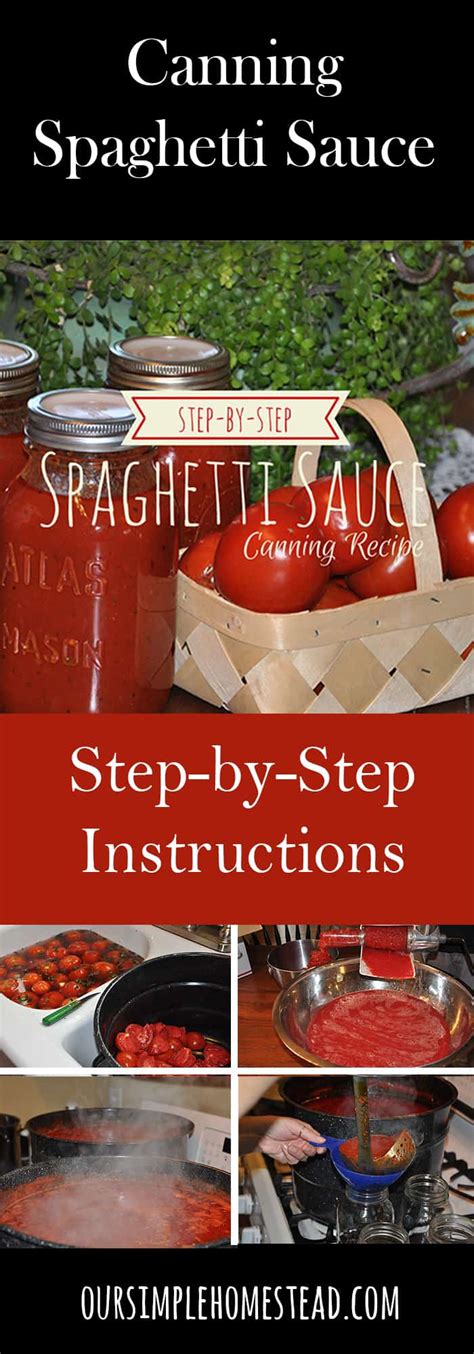 Canning Spaghetti Sauce Step By Step Instructions