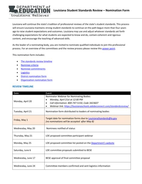 Application Louisiana Department Of Education