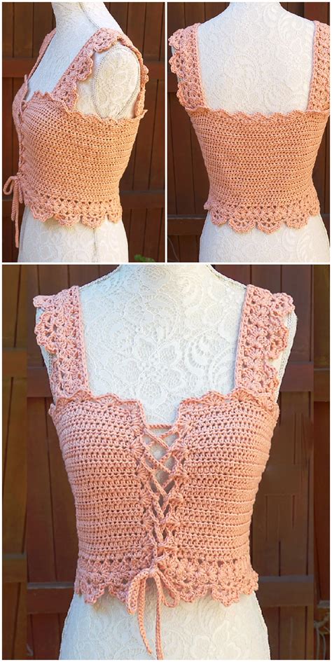 Crochet Stylish Corset Top - We Love Crochet