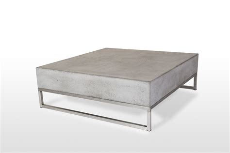 Modrest Drake Modern Square Concrete Coffee Table - Coffee Tables
